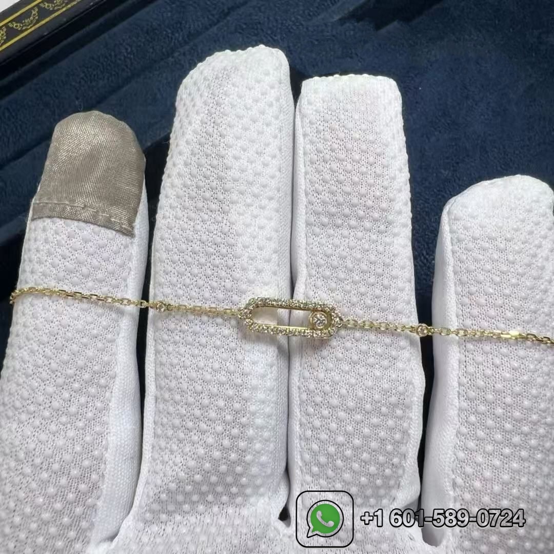 messika 18k yellow gold move uno pave diamond bracelet 1