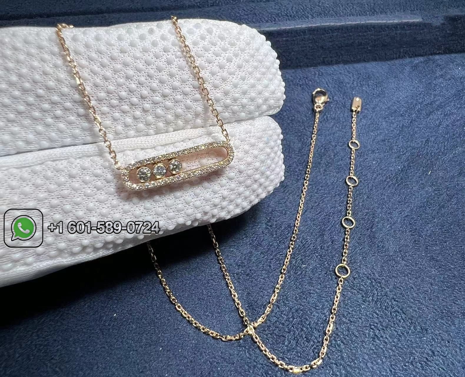 messika baby move pave diamond 18k rose gold pendant necklace 2