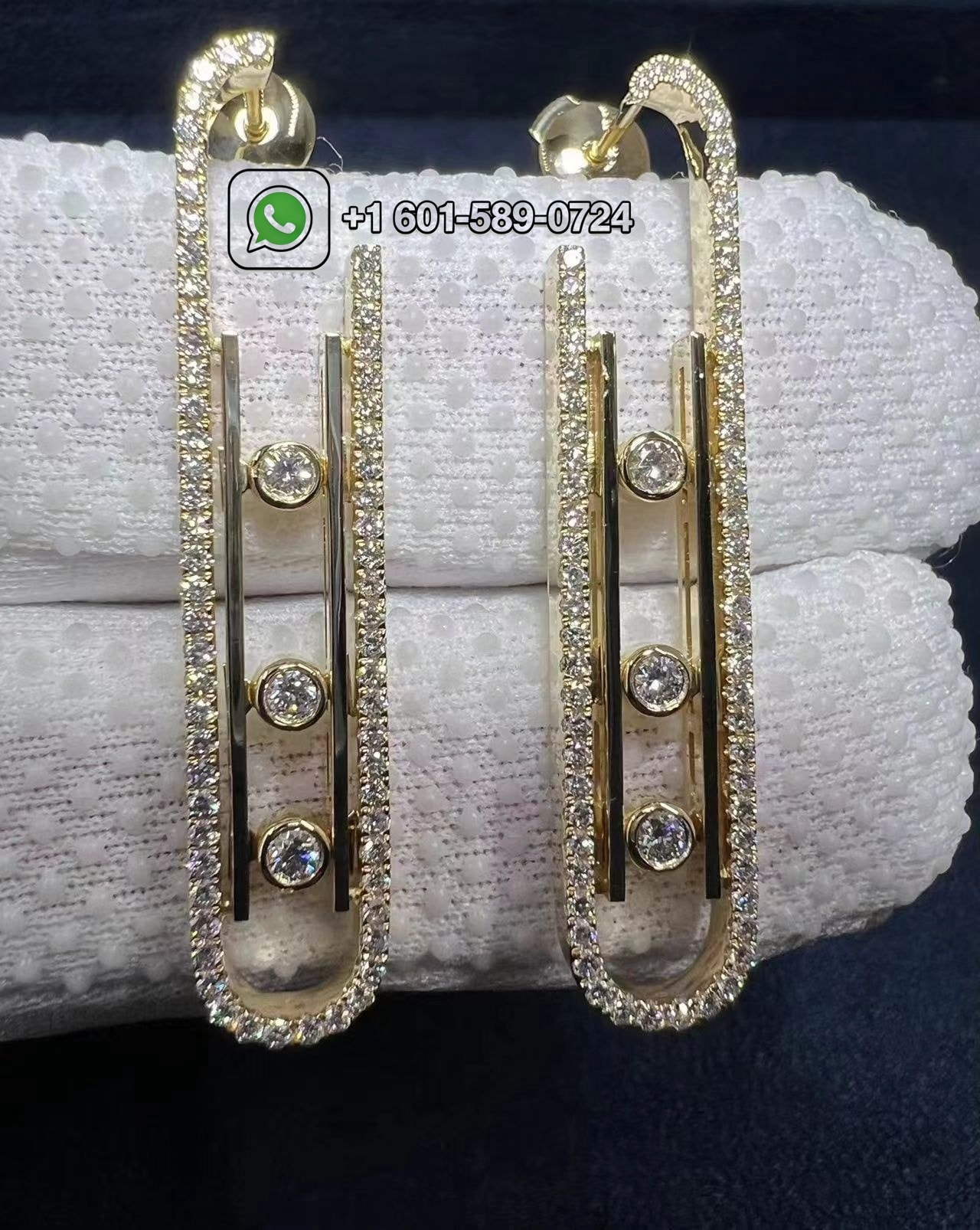 messika boucles doreilles move 10th pm 18k yellow gold diamond crawler earrings 1