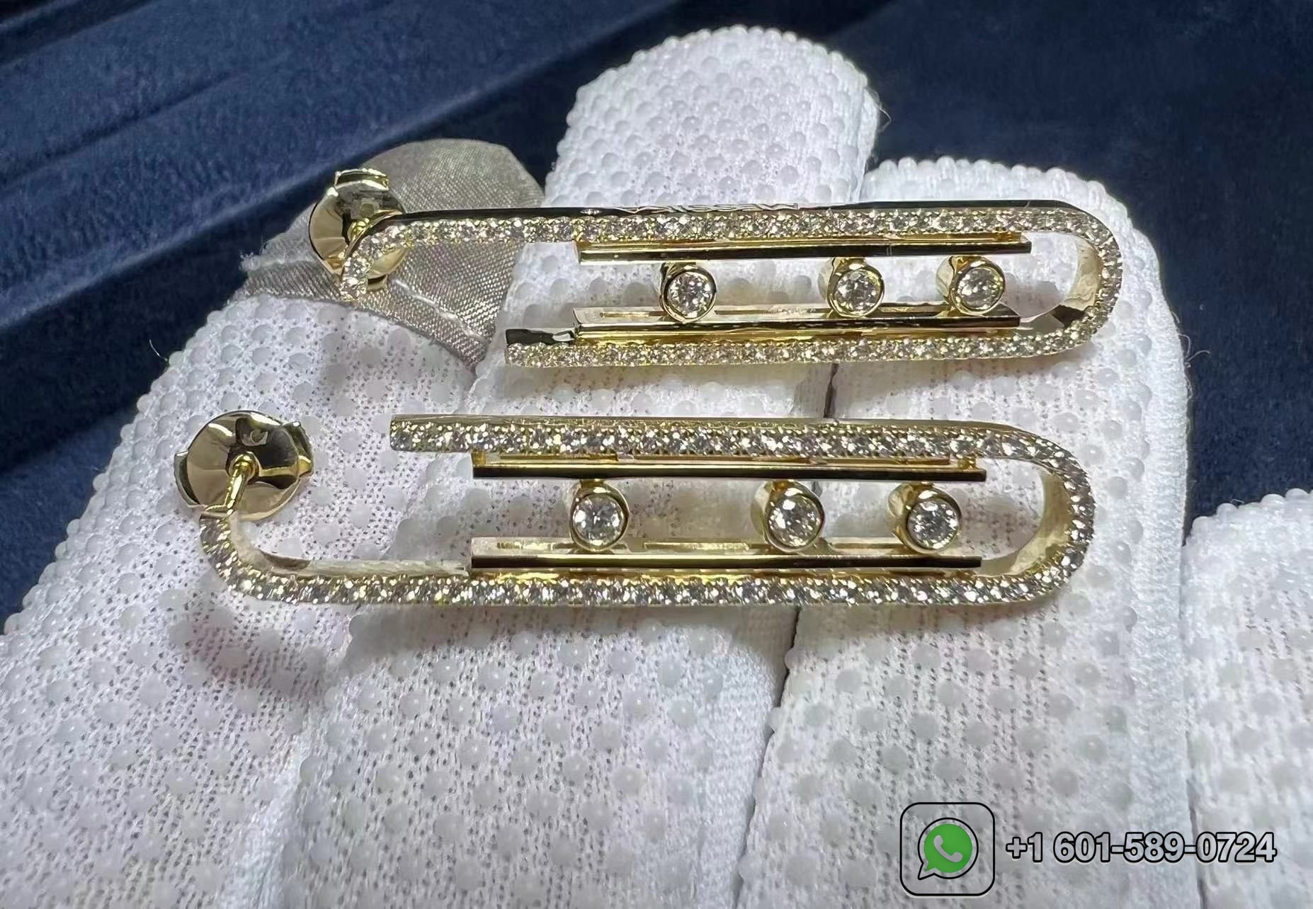 messika boucles doreilles move 10th pm 18k yellow gold diamond crawler earrings 3