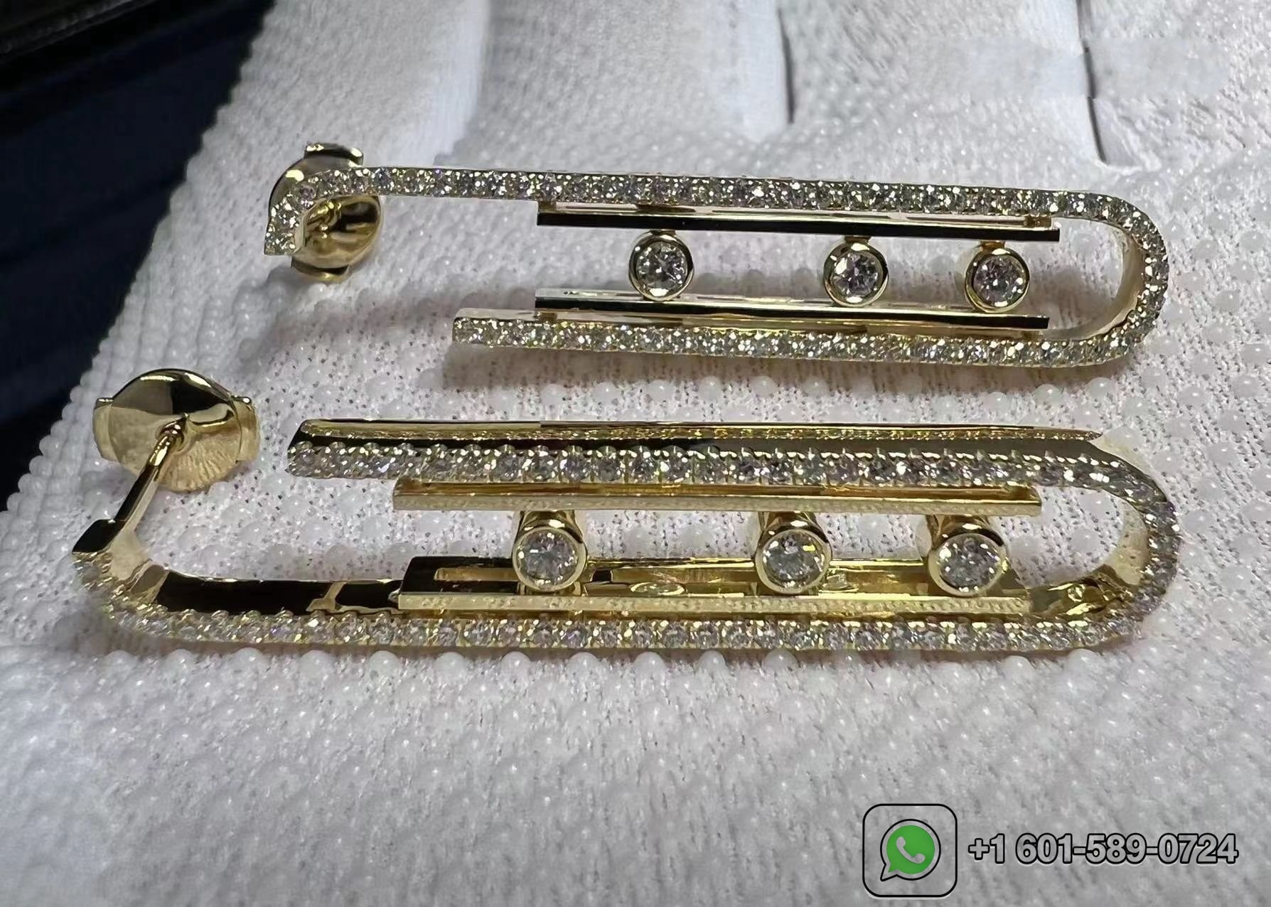 messika boucles doreilles move 10th pm 18k yellow gold diamond crawler earrings 5
