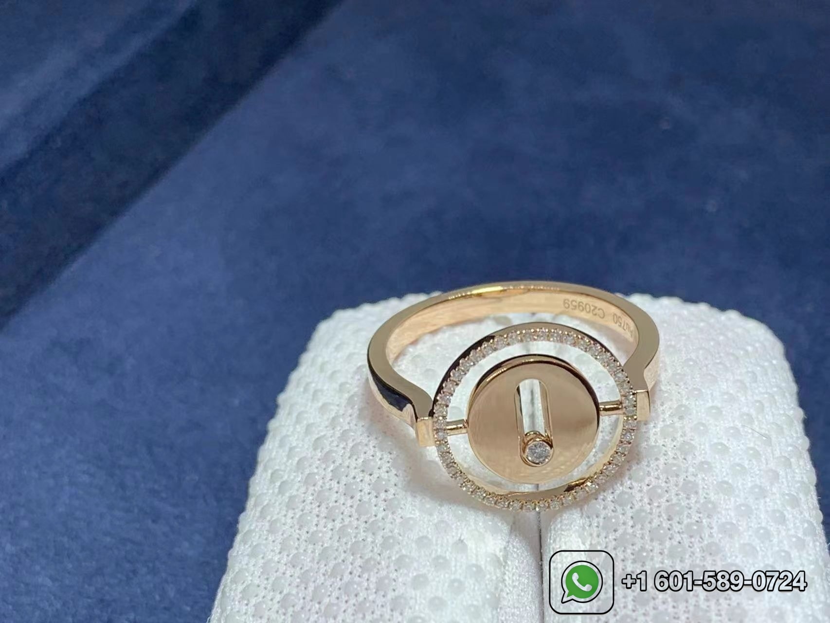 messika lucky move 18k rose gold diamonds ring 07470 pg 1