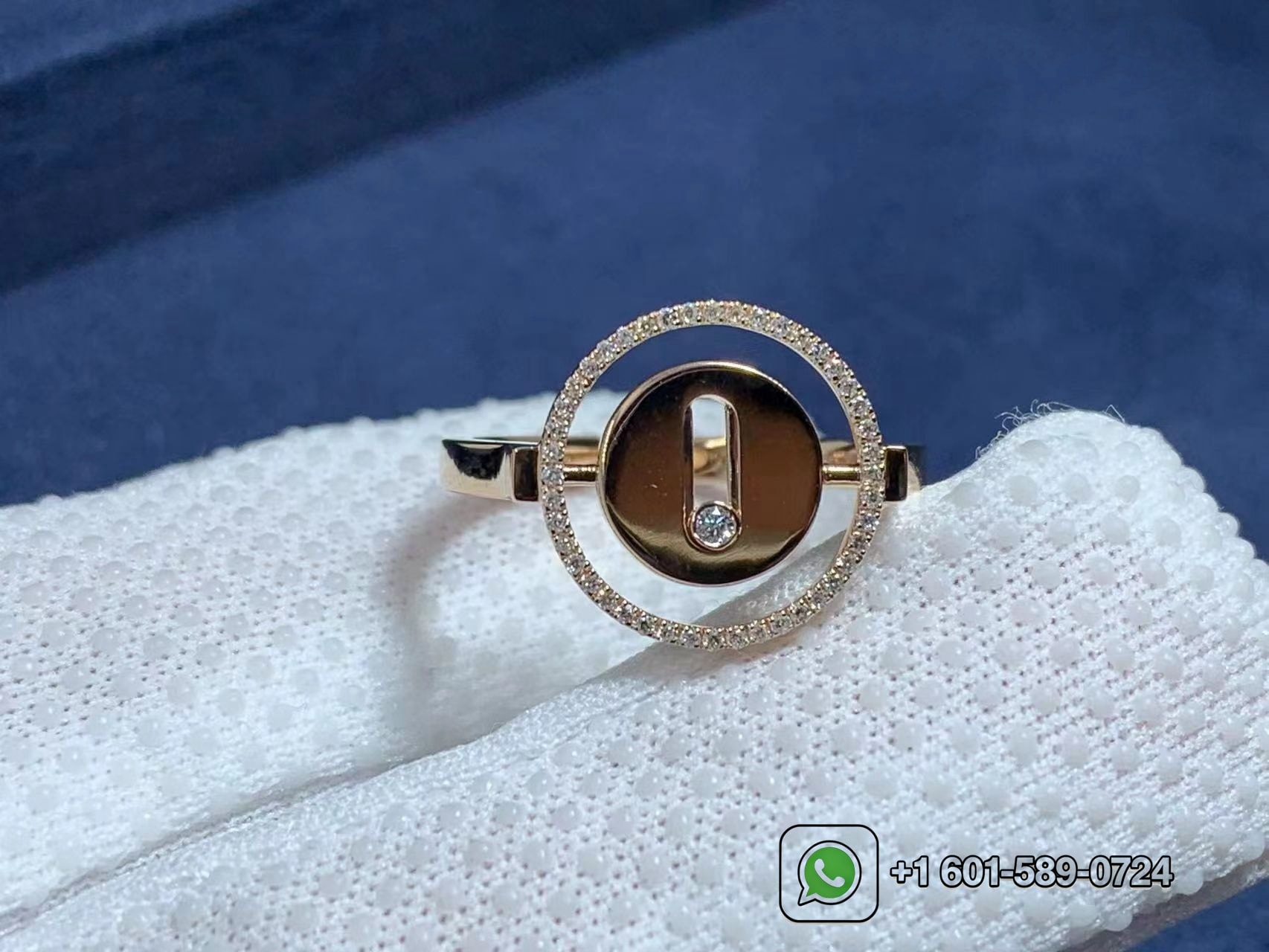 messika lucky move 18k rose gold diamonds ring 07470 pg 2