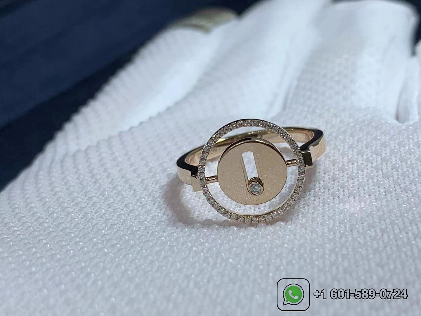 messika lucky move 18k rose gold diamonds ring 07470 pg 6