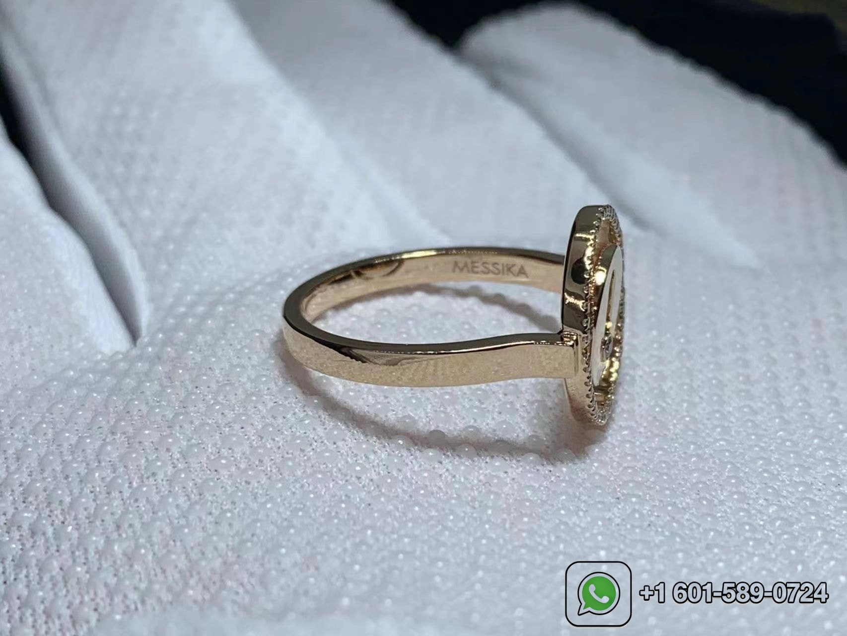 messika lucky move 18k rose gold diamonds ring 07470 pg 7