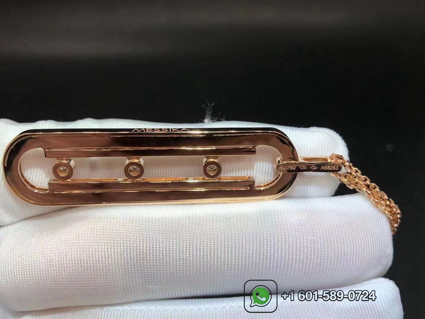 messika move 10th anniversary long lenght necklace pink gold diamond necklace 07228 pg 5