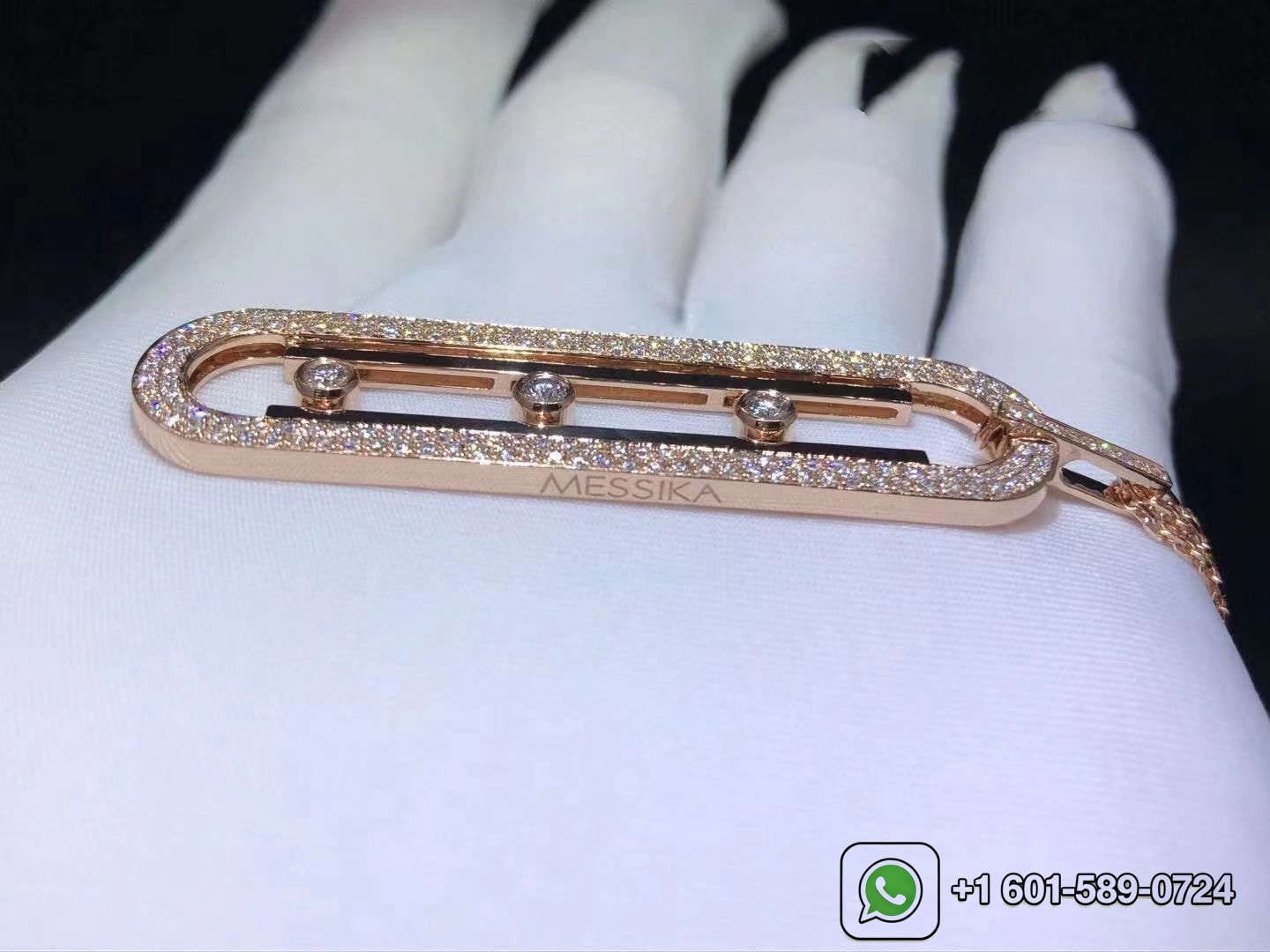 messika move 10th anniversary long lenght necklace pink gold diamond necklace 07228 pg 6