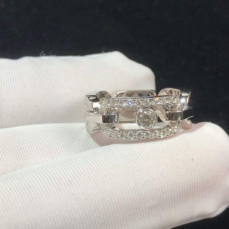 messika move link 18k white gold diamond ring 12728 wg