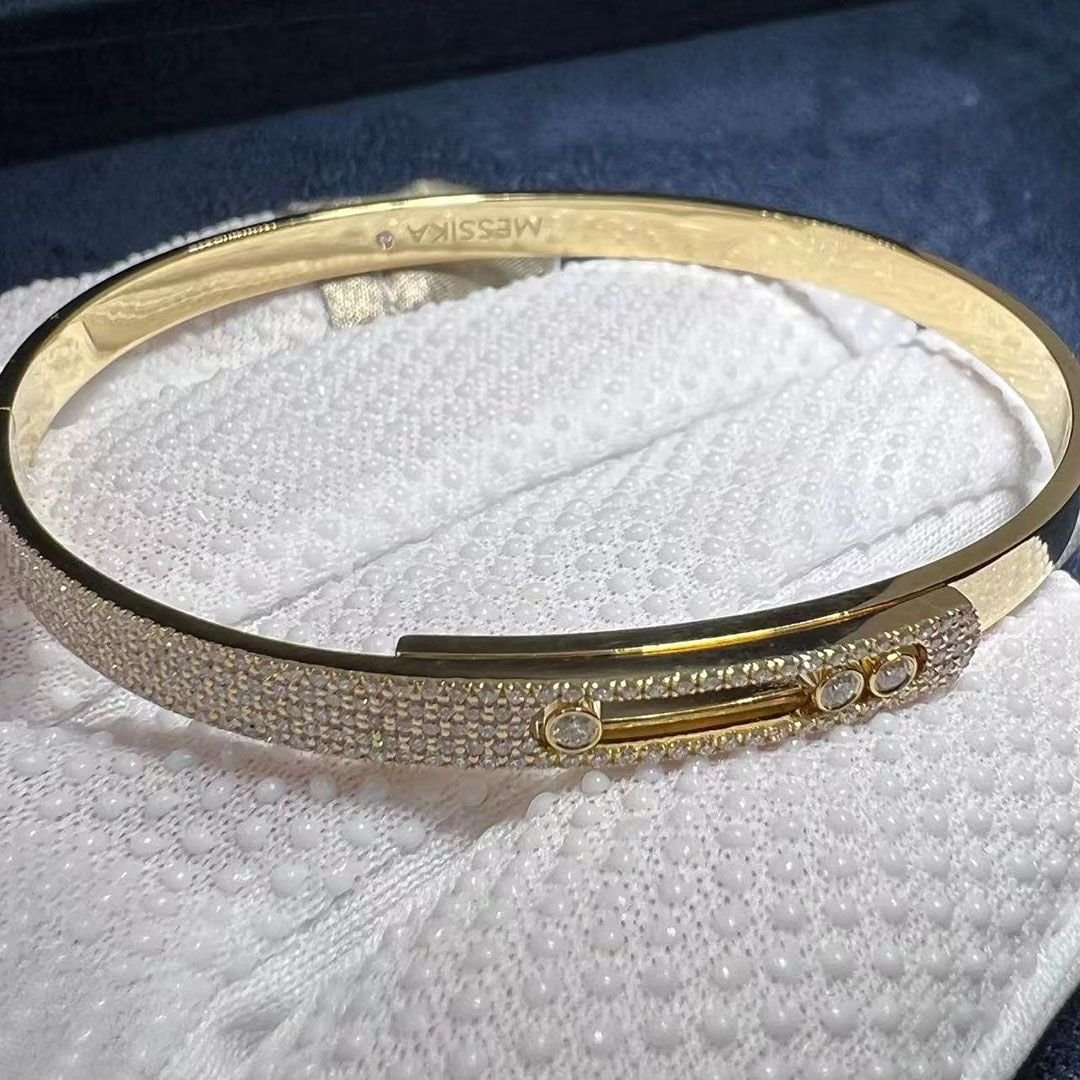 messika move noa pave 0.95ct diamond 18k yellow gold bracelet 10093 yg