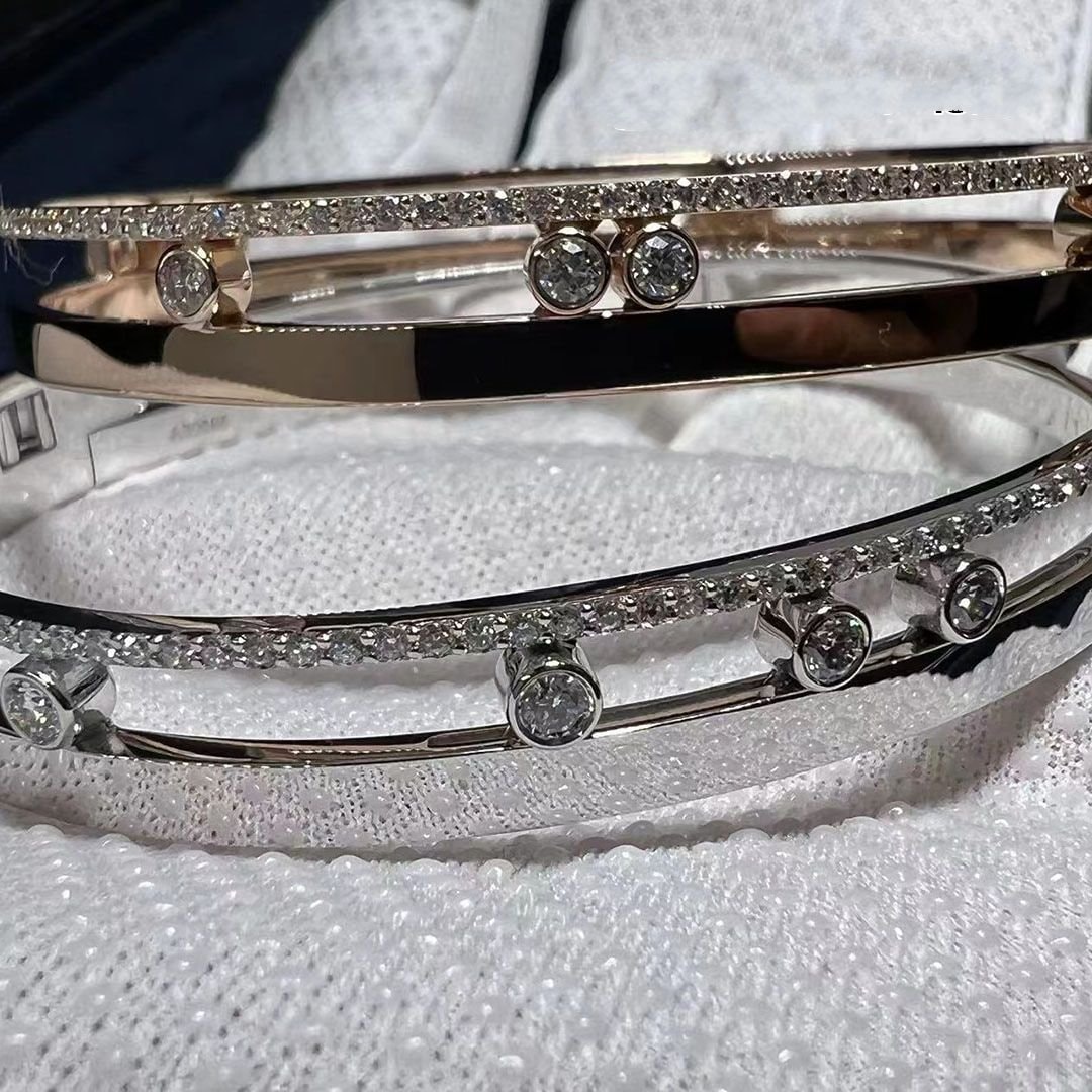 messika move romane 18k white gold diamond bangle bracelet