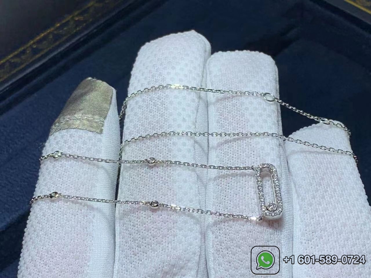 messika move uno pave diamond 18k white gold necklace 2