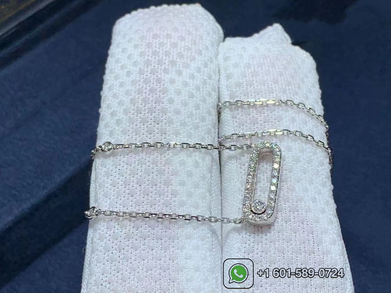 messika move uno pave diamond 18k white gold necklace 3