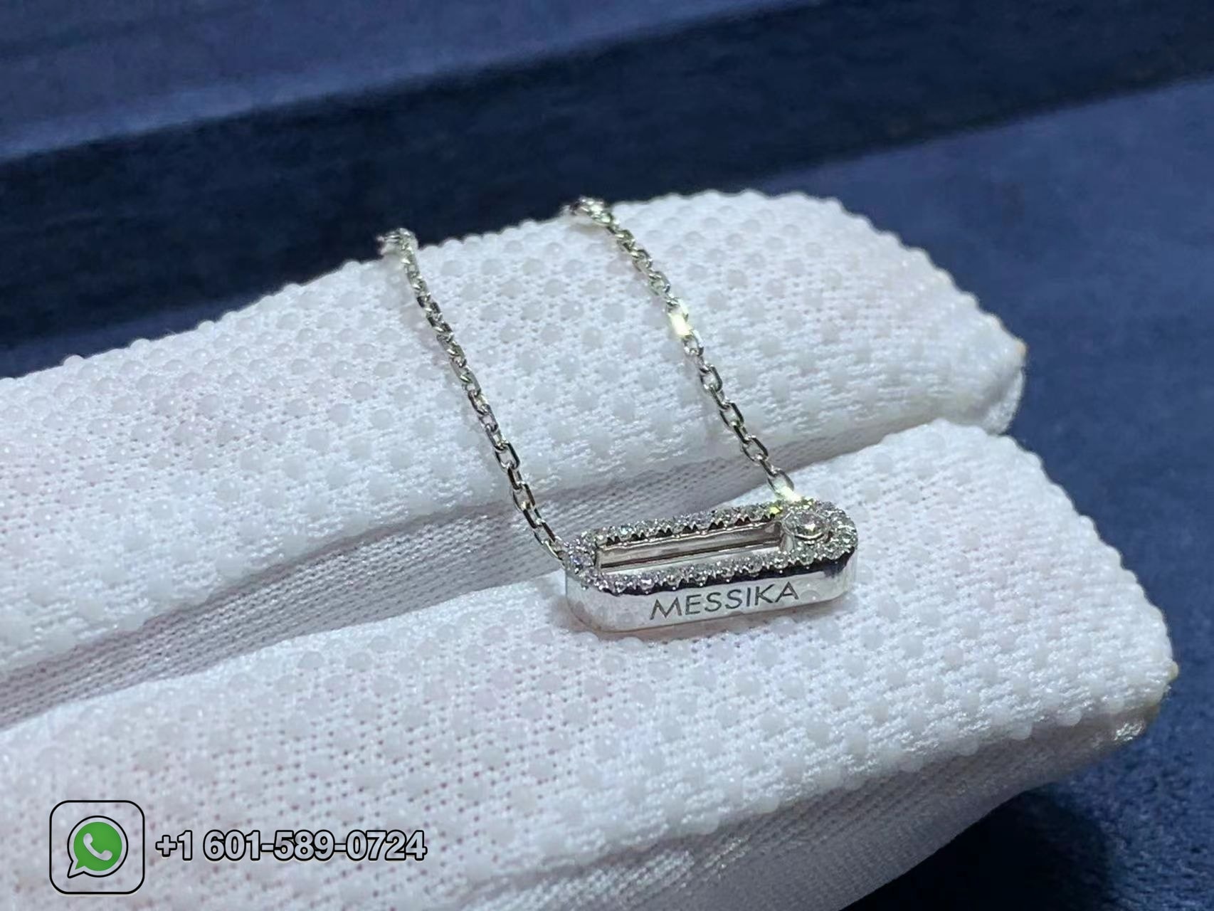 messika move uno pave diamond 18k white gold necklace 4