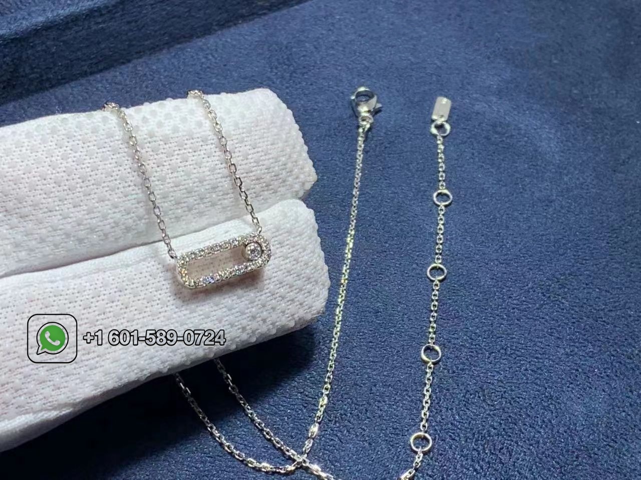 messika move uno pave diamond 18k white gold necklace 5
