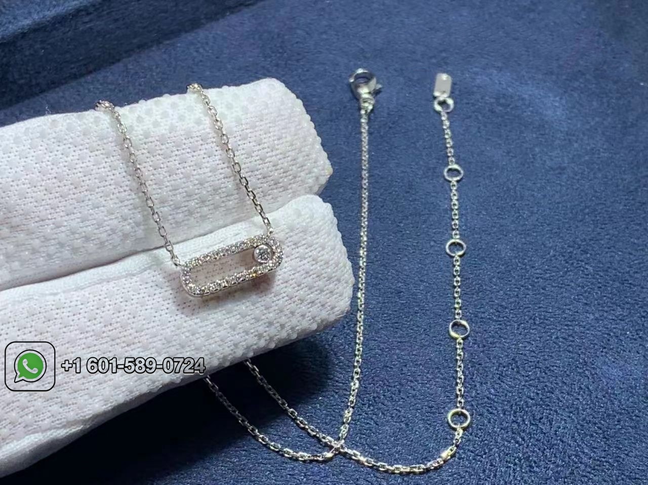 messika move uno pave diamond 18k white gold necklace 6