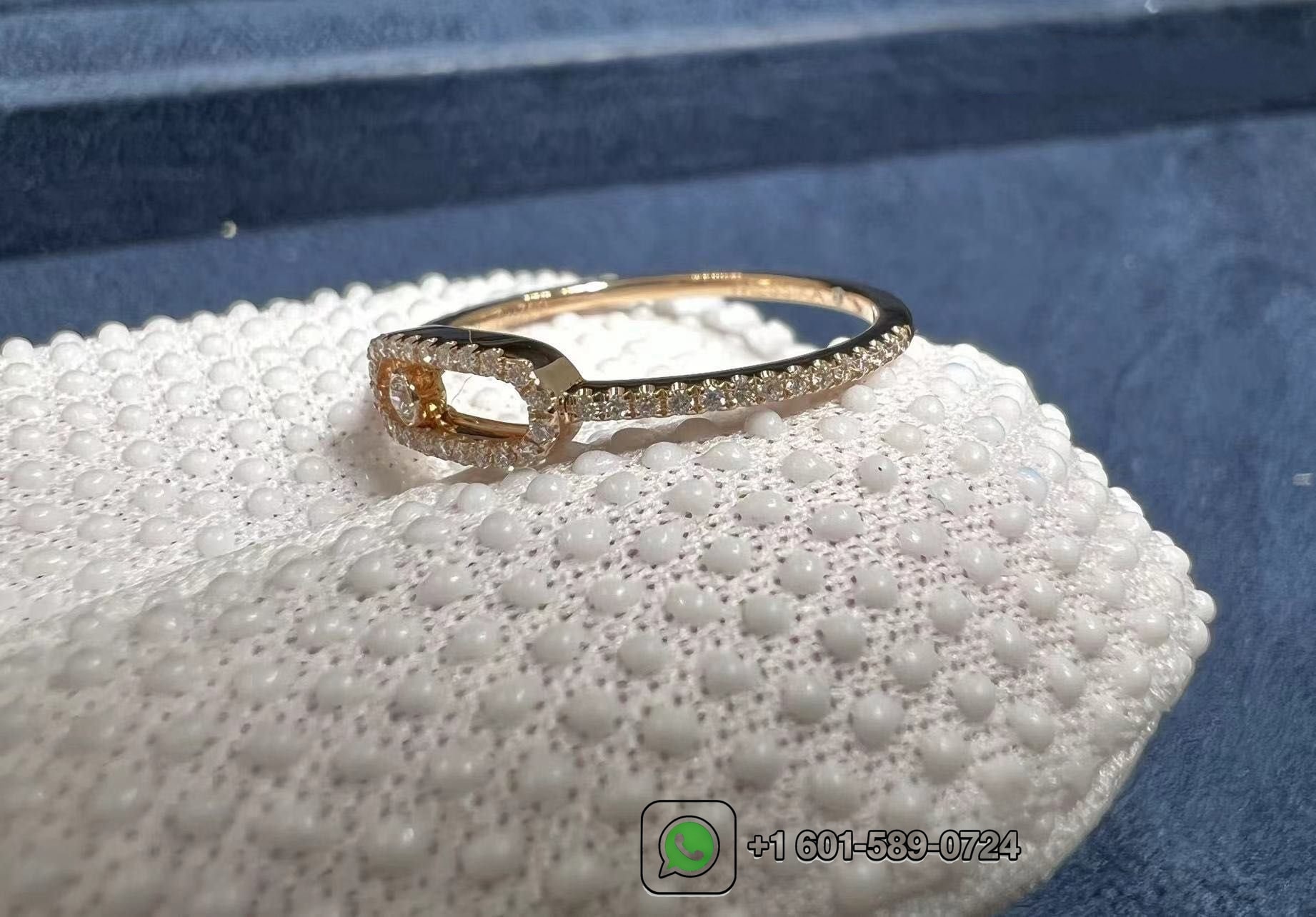 messika move uno pave diamond large model 18k rose gold ring 6