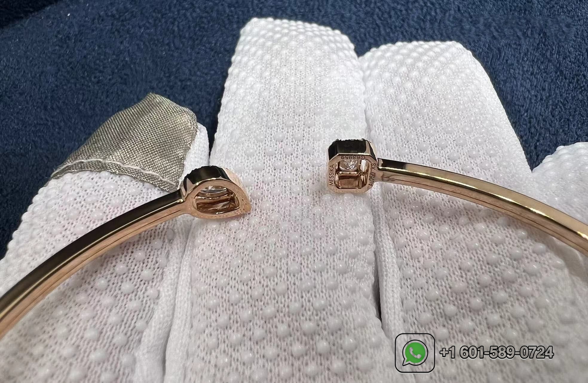 messika my twin toi moi 18k pink gold diamond thin bangle bracelet 2