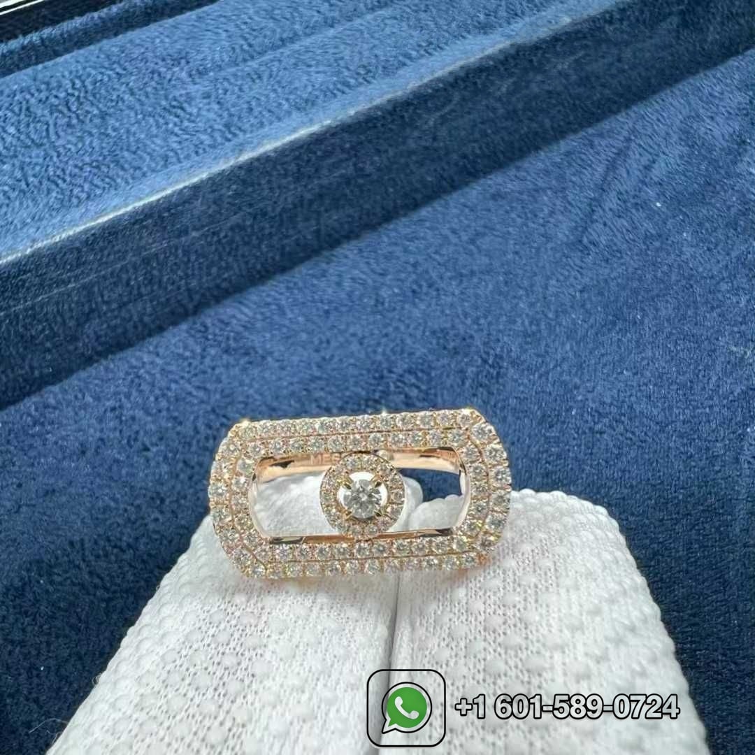 messika so move pave 18k rose gold and 0.6ct diamond ring 2