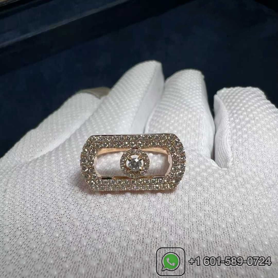 messika so move pave 18k rose gold and 0.6ct diamond ring 5