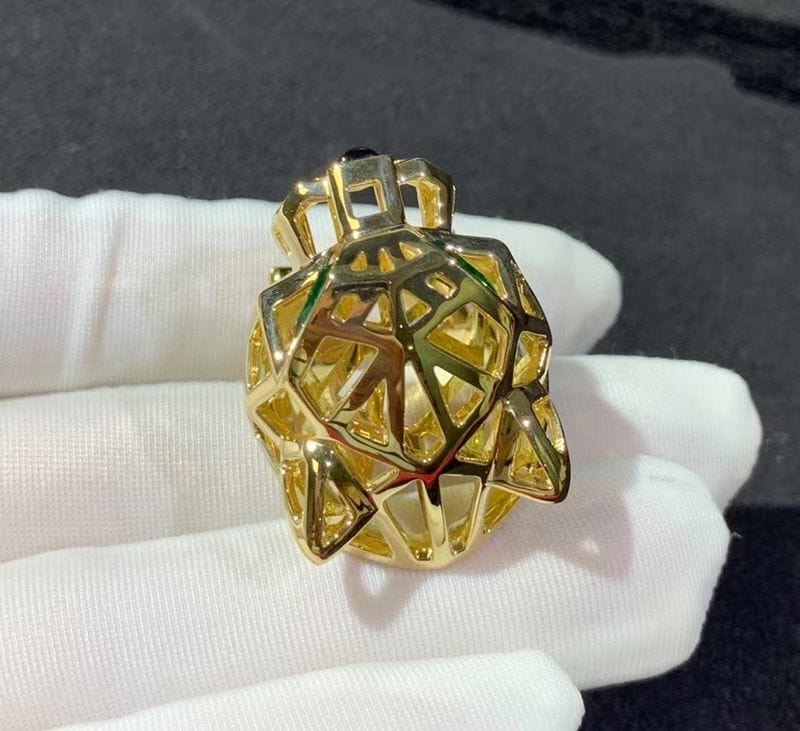 panthere de cartier 18k yellow gold tsavorite garnet and onyx ring n4722500 2