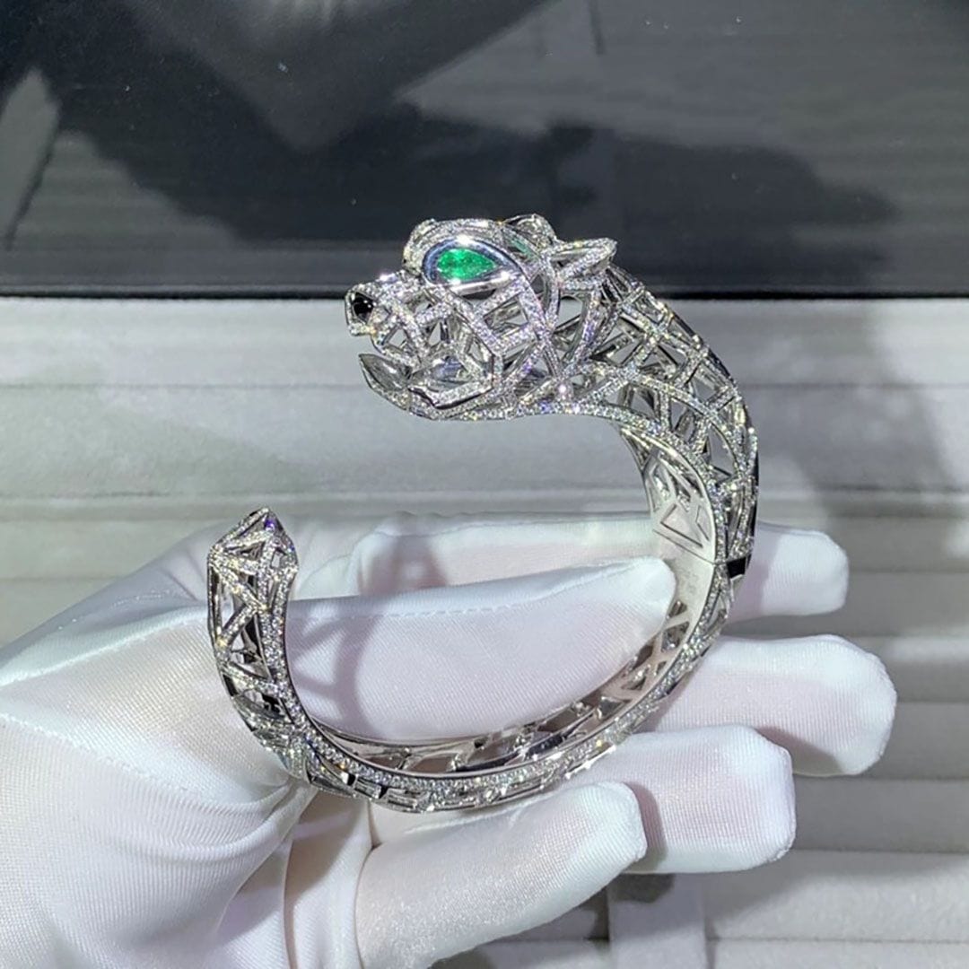 panthere de cartier bracelet 18k white gold with 5.46ct diamonds paved h6030217