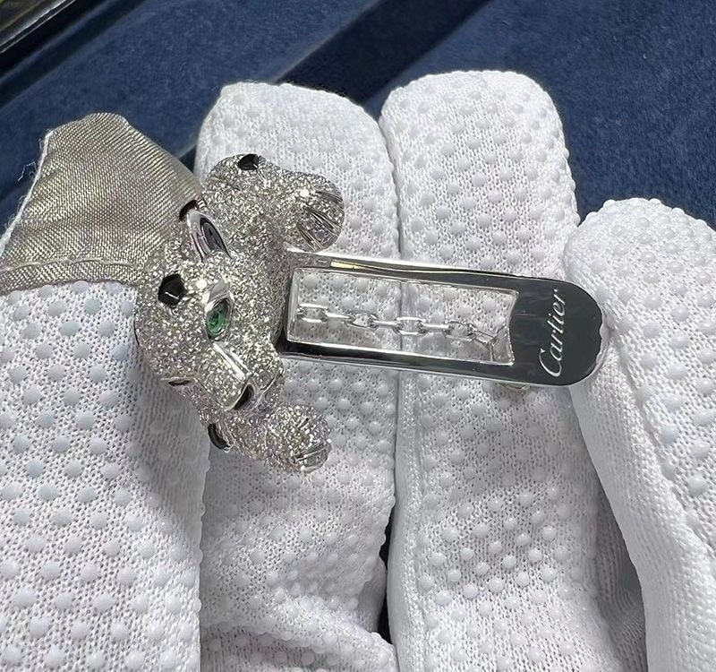 panthere de cartier pocket gem in rhodium finish 18k white gold og000175