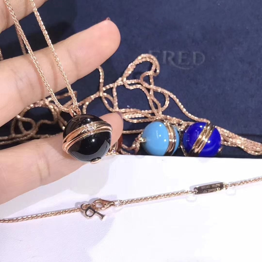 piaget possession 18k rose gold turquoise diamond pendant necklace g33pa400 1