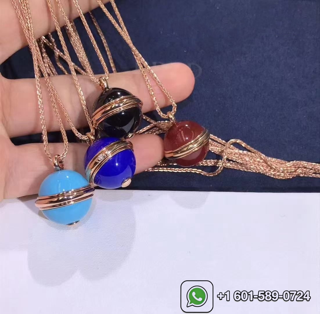 piaget possession 18k rose gold turquoise diamond pendant necklace g33pa400 4