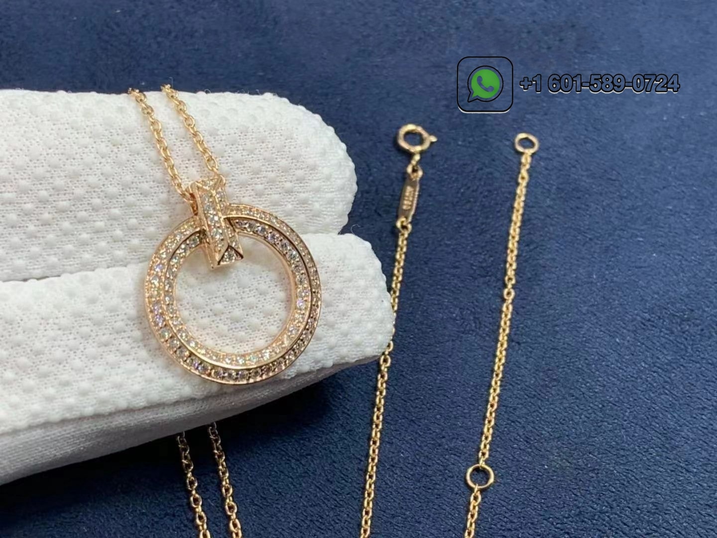 tiffany 18k rose gold diamond t t1 circle pendant necklace 6
