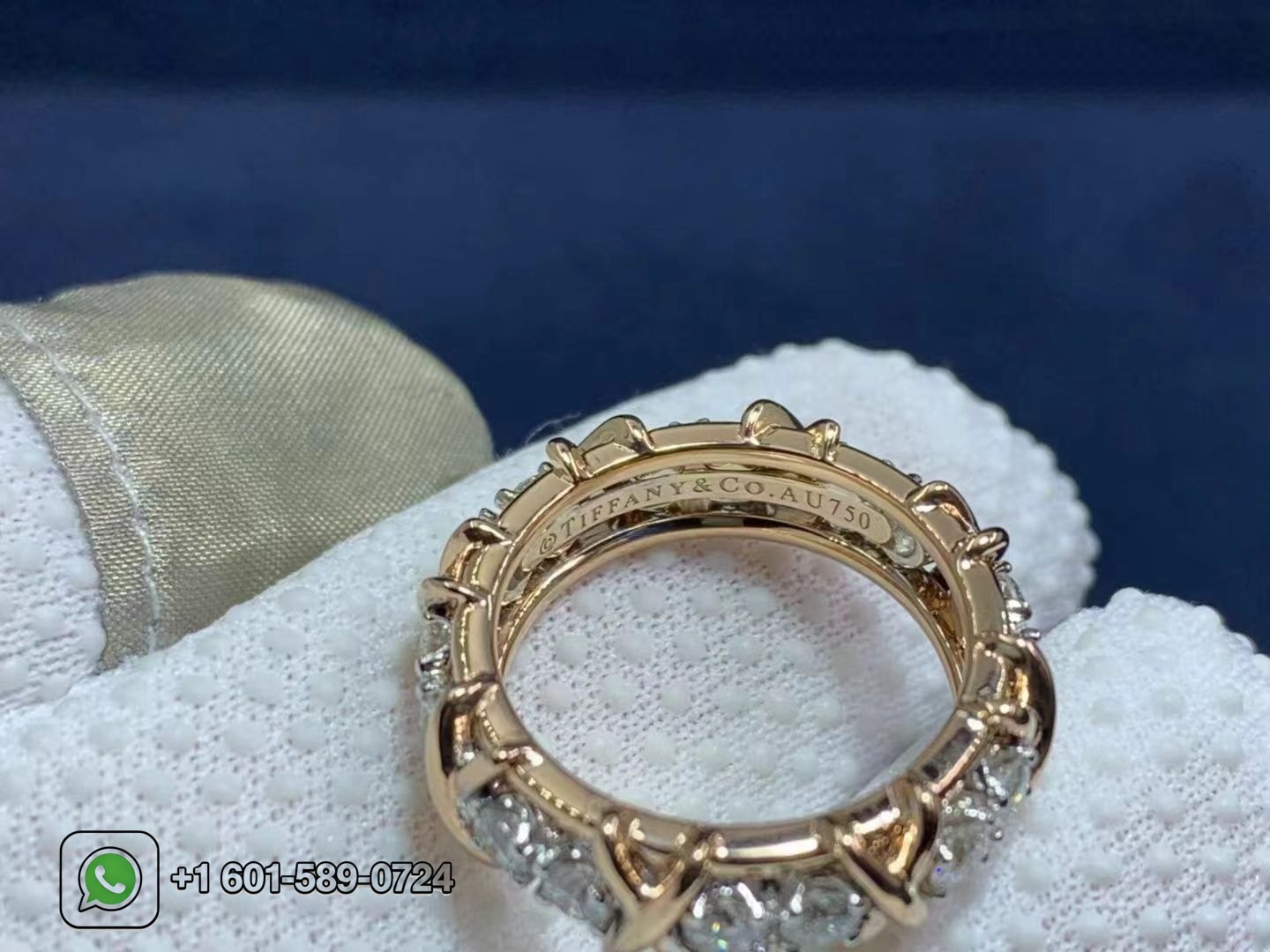 tiffany co. rose gold jean schlumberger sixteen stone diamond ring 1