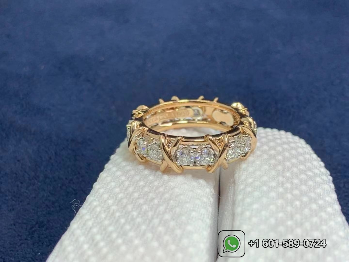 tiffany co. rose gold jean schlumberger sixteen stone diamond ring 2