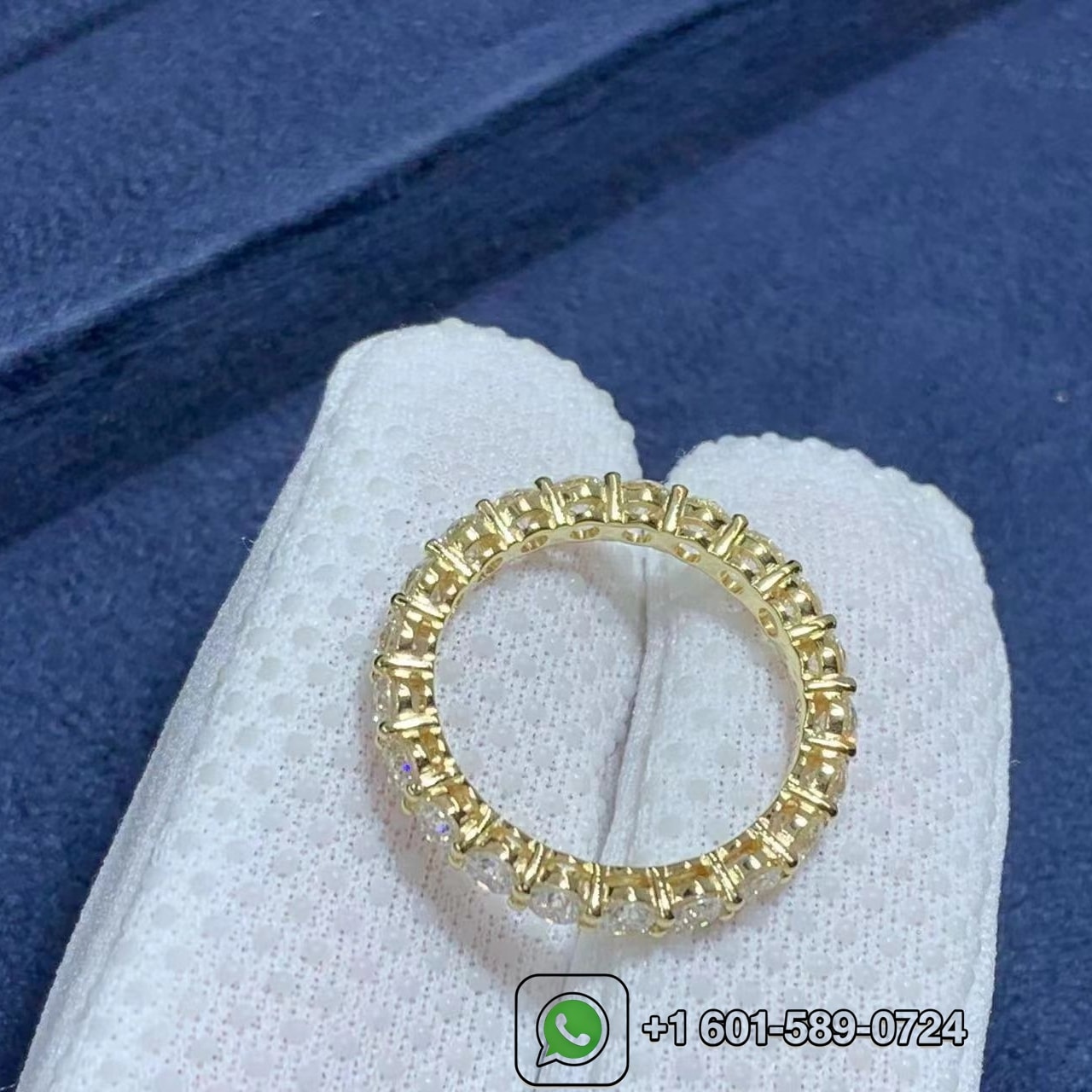 tiffany forever band full circle of diamonds 18k yellow gold ring 1
