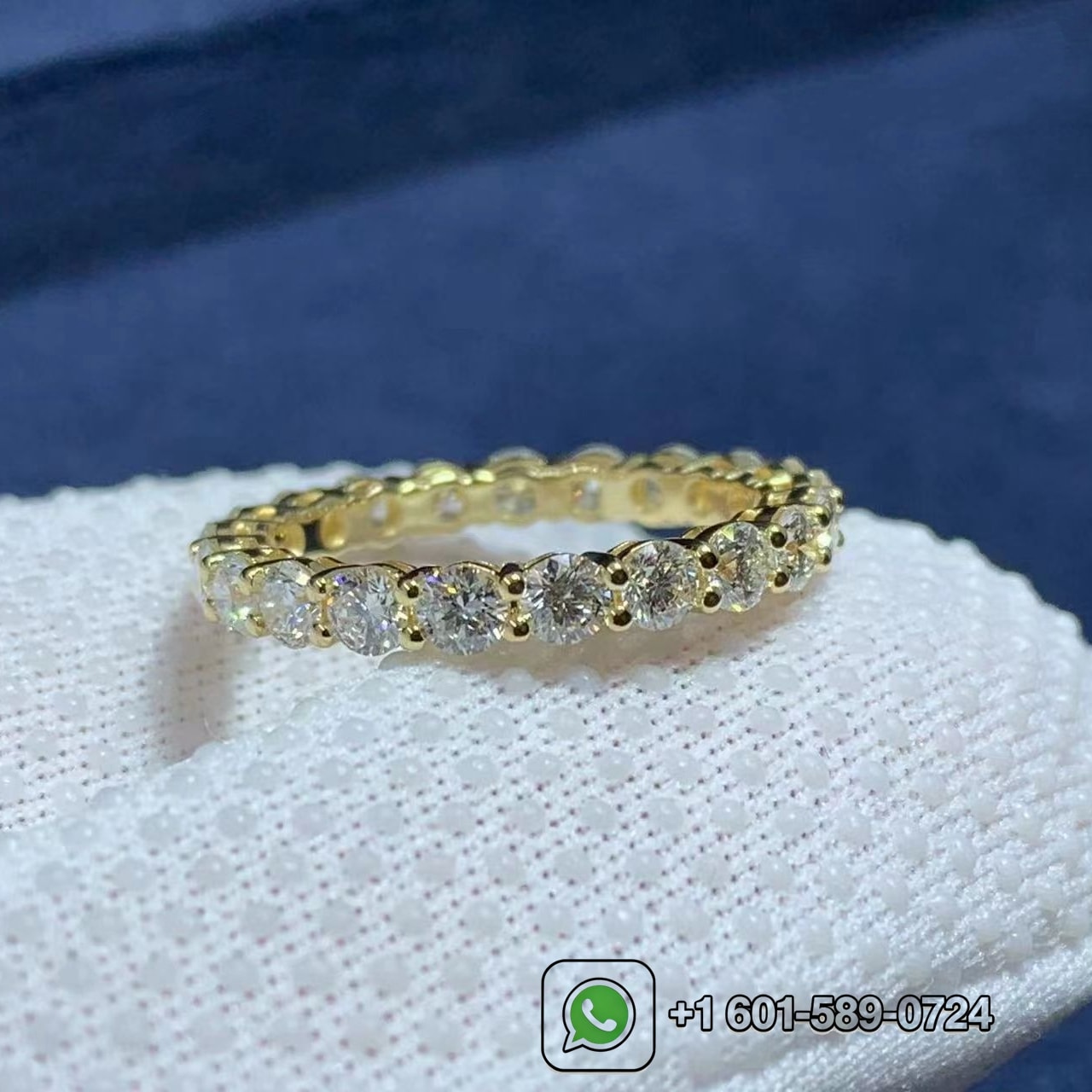 tiffany forever band full circle of diamonds 18k yellow gold ring 2