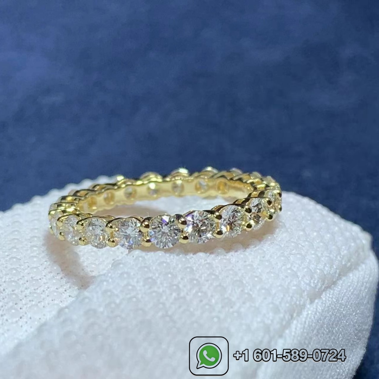 tiffany forever band full circle of diamonds 18k yellow gold ring 3