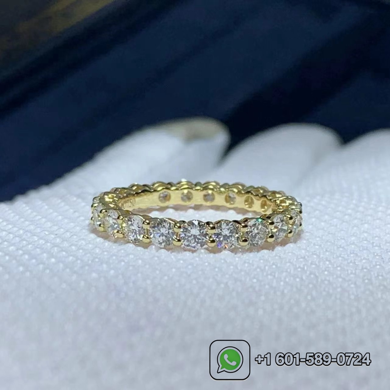 tiffany forever band full circle of diamonds 18k yellow gold ring 5