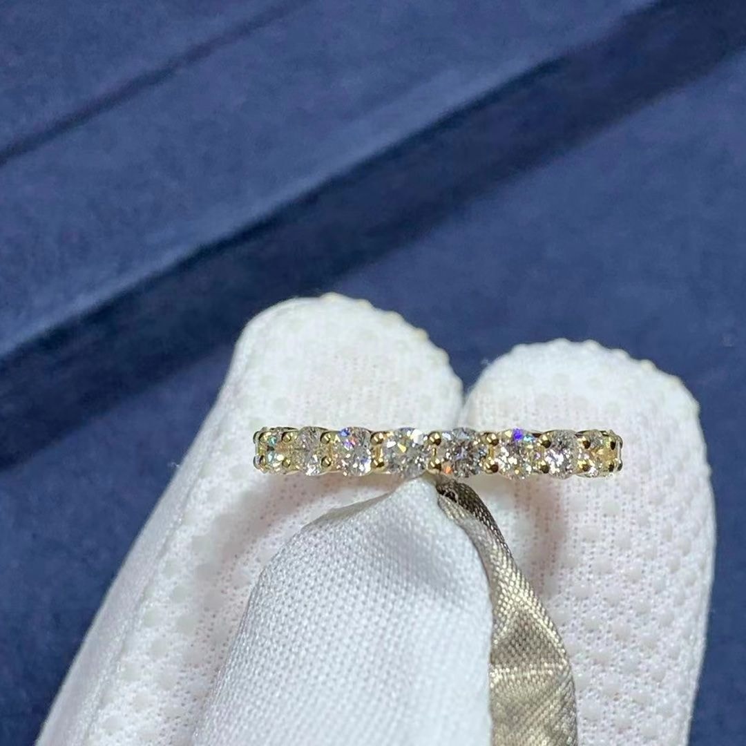 tiffany forever band full circle of diamonds 18k yellow gold ring