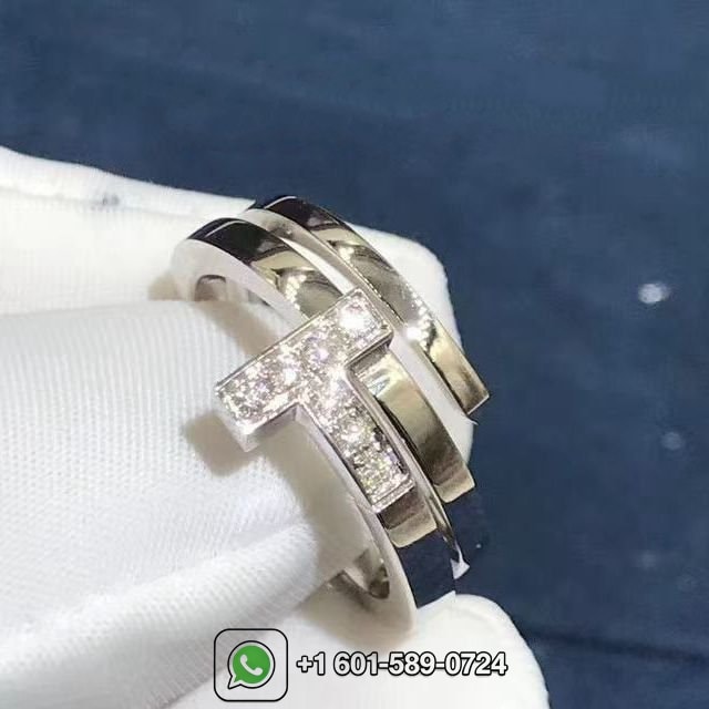tiffany t 18k white gold diamond square wrap ring 60149848 2