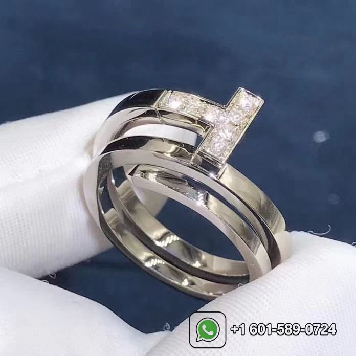 tiffany t 18k white gold diamond square wrap ring 60149848 3