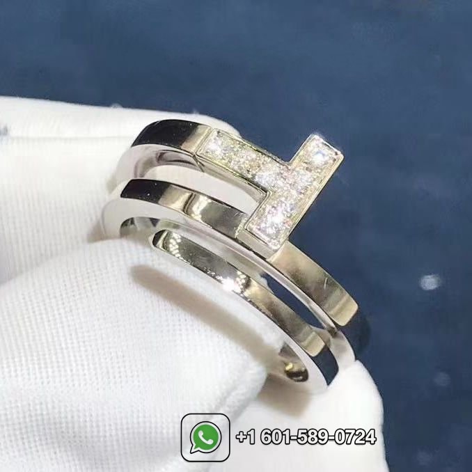 tiffany t 18k white gold diamond square wrap ring 60149848 6