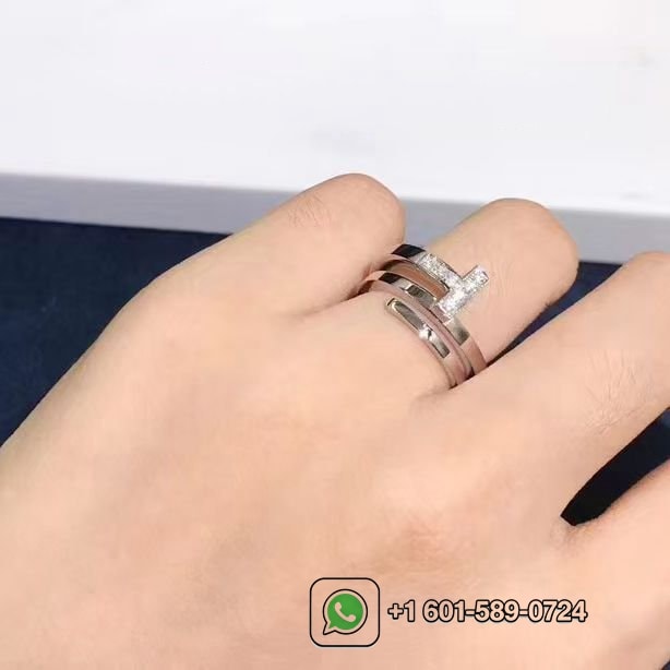 tiffany t 18k white gold diamond square wrap ring 60149848 7