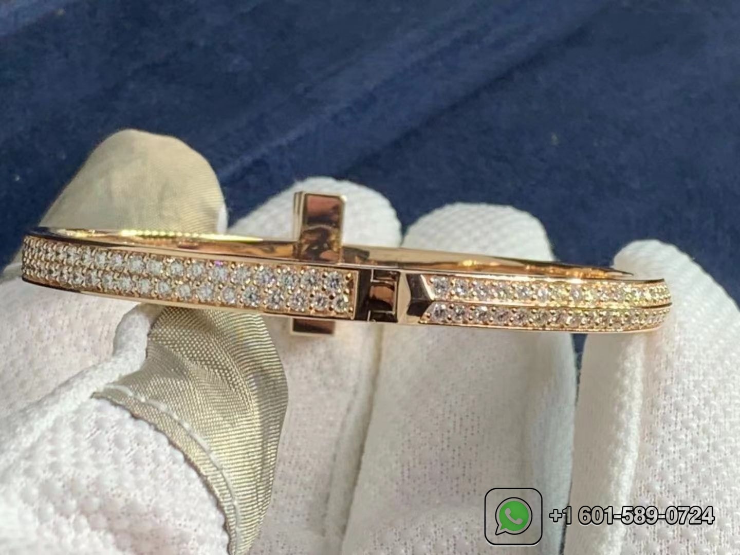 tiffany t 18k yellow gold t1 wide diamond hinged bangle bracelet 4