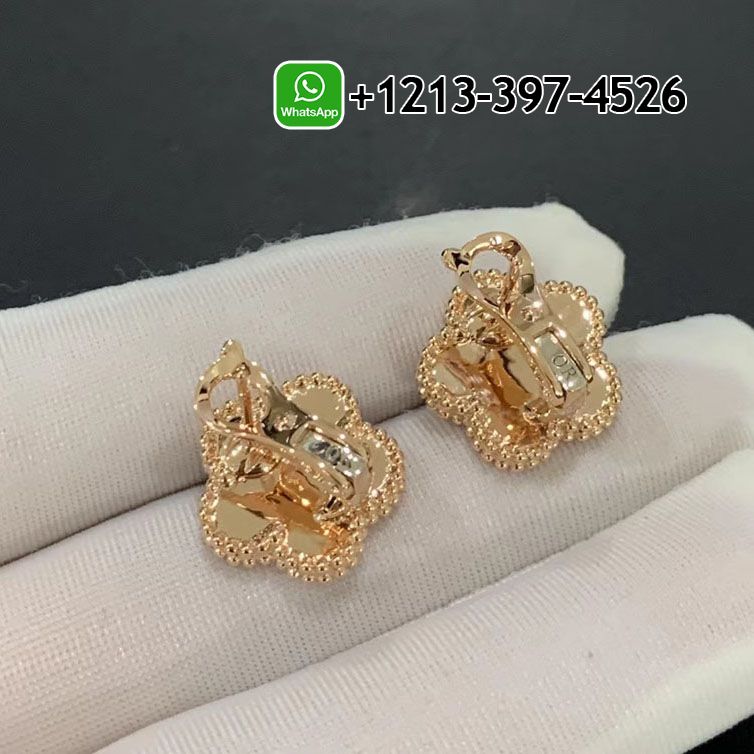 Van-Cleef-Arpels-18K-Rose-Gold-Mother-of-Pearl-Lucky-Springs-Plum-Blossom-Earrings-VCARP7RU00-2.jpg Custom Made Best Quality 1:1 Van Cleef & Arpels 18K Rose Gold Mother of Pearl Lucky Springs Plum Blossom Earrings - High Quality 18k Gold and Diamond Luxury Distinctive Collection Designer Jewelry Customized Factory Price - Image 3