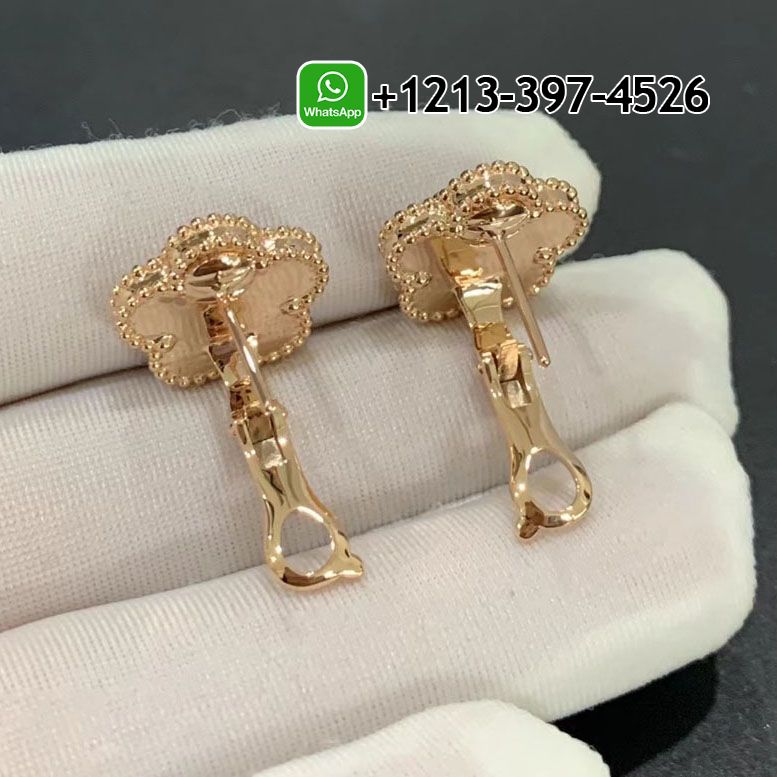 Van-Cleef-Arpels-18K-Rose-Gold-Mother-of-Pearl-Lucky-Springs-Plum-Blossom-Earrings-VCARP7RU00-4.jpg Custom Made Best Quality 1:1 Van Cleef & Arpels 18K Rose Gold Mother of Pearl Lucky Springs Plum Blossom Earrings - High Quality 18k Gold and Diamond Luxury Distinctive Collection Designer Jewelry Customized Factory Price - Image 5