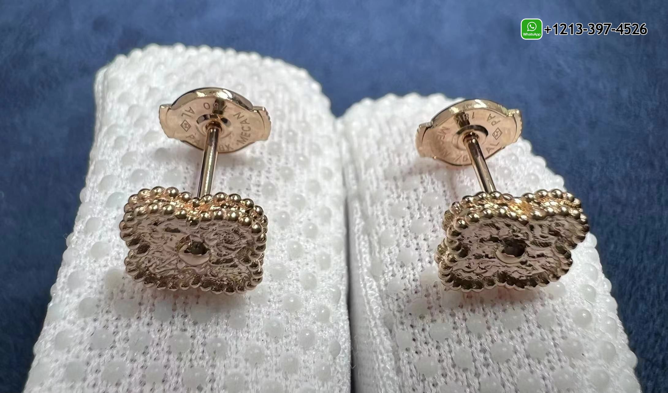 Van-Cleef-Arpels-18K-Rose-Gold-Sweet-Alhambra-earstuds-–-VCARO8DB00-1.jpg 1:1 Quality Van Cleef & Arpels 18K Rose Gold Sweet Alhambra earstuds Replica - High Quality 18k Gold and Diamond Luxury Distinctive Collection Designer Jewelry Customized Factory Price - Image 5