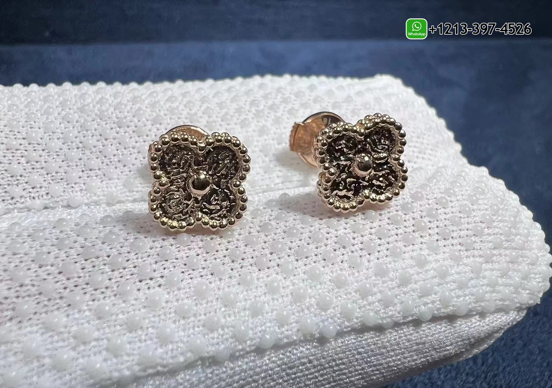 Van-Cleef-Arpels-18K-Rose-Gold-Sweet-Alhambra-earstuds-–-VCARO8DB00-3.jpg 1:1 Quality Van Cleef & Arpels 18K Rose Gold Sweet Alhambra earstuds Replica - High Quality 18k Gold and Diamond Luxury Distinctive Collection Designer Jewelry Customized Factory Price - Image 2
