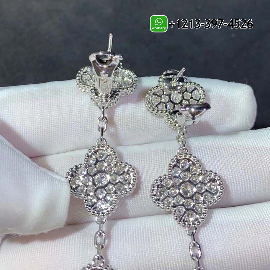 Van-Cleef-Arpels-18K-White-Gold-Full-Diamond-3-Motifs-Magic-Alhambra-Earrings-VCARN9MR00-5.jpg Custom Made Best Quality 1:1 Van Cleef & Arpels 18K White Gold Full Diamond 3 Motifs Magic Alhambra Earrings - High Quality 18k Gold and Diamond Luxury Distinctive Collection Designer Jewelry Customized Factory Price - Image 6