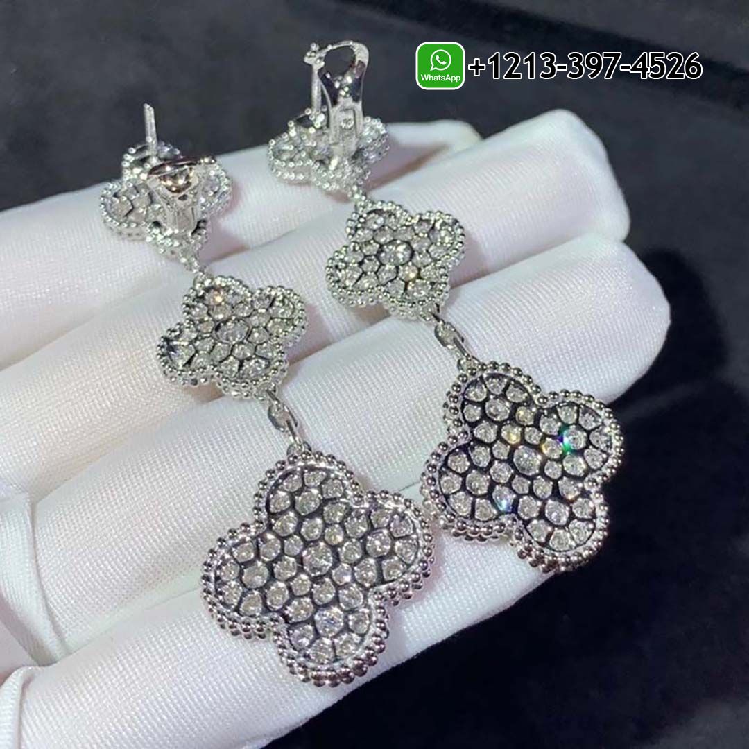 Van-Cleef-Arpels-18K-White-Gold-Full-Diamond-3-Motifs-Magic-Alhambra-Earrings-VCARN9MR00-6.jpg Custom Made Best Quality 1:1 Van Cleef & Arpels 18K White Gold Full Diamond 3 Motifs Magic Alhambra Earrings - High Quality 18k Gold and Diamond Luxury Distinctive Collection Designer Jewelry Customized Factory Price - Image 7