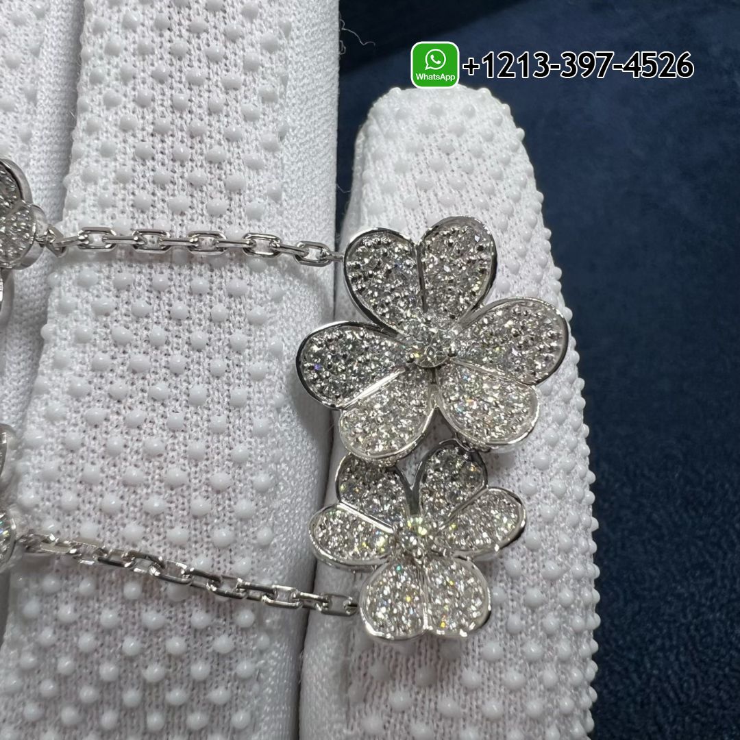 Van-Cleef-Arpels-18K-White-Gold-Pave-Diamond-Frivole-5-Flowers-Bracelet-VCARP6L700-1-2.jpg Custom Made Best Sellers Quality 1:1 Van Cleef & Arpels 18K White Gold Pave Diamond Frivole 5 Flowers Bracelet - High Quality 18k Gold and Diamond Luxury Distinctive Collection Designer Jewelry Customized Factory Price - Image 2