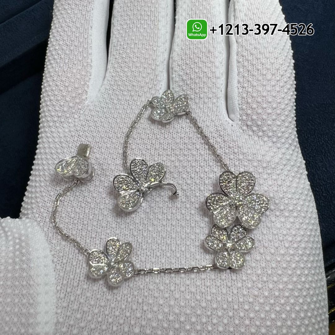 Van-Cleef-Arpels-18K-White-Gold-Pave-Diamond-Frivole-5-Flowers-Bracelet-VCARP6L700-11.jpg Custom Made Best Sellers Quality 1:1 Van Cleef & Arpels 18K White Gold Pave Diamond Frivole 5 Flowers Bracelet - High Quality 18k Gold and Diamond Luxury Distinctive Collection Designer Jewelry Customized Factory Price - Image 12