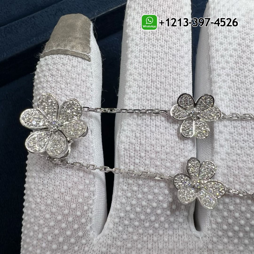 Van-Cleef-Arpels-18K-White-Gold-Pave-Diamond-Frivole-5-Flowers-Bracelet-VCARP6L700-2.jpg Custom Made Best Sellers Quality 1:1 Van Cleef & Arpels 18K White Gold Pave Diamond Frivole 5 Flowers Bracelet - High Quality 18k Gold and Diamond Luxury Distinctive Collection Designer Jewelry Customized Factory Price - Image 3
